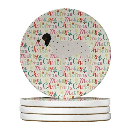 

Gascon Saintongeois Merry Christmas Large Sandstone Coasters Pack of 4 4 in x 4 in