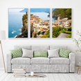 thumbnail image 2 of IDEA4WALL 3 Piece Framed Canvas Wall Art for Living Room, Bedroom Italy City Landscape Canvas Prints for Modern Home Decoration Ready to Hang, 2 of 4