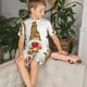 thumbnail image 4 of Balery Christmas Gnomes In Leopard Conjunto de Pijama Infantil de Manga Corta con Estampado – Ropa de Dormir de Algodón Suave-Small, 4 of 6