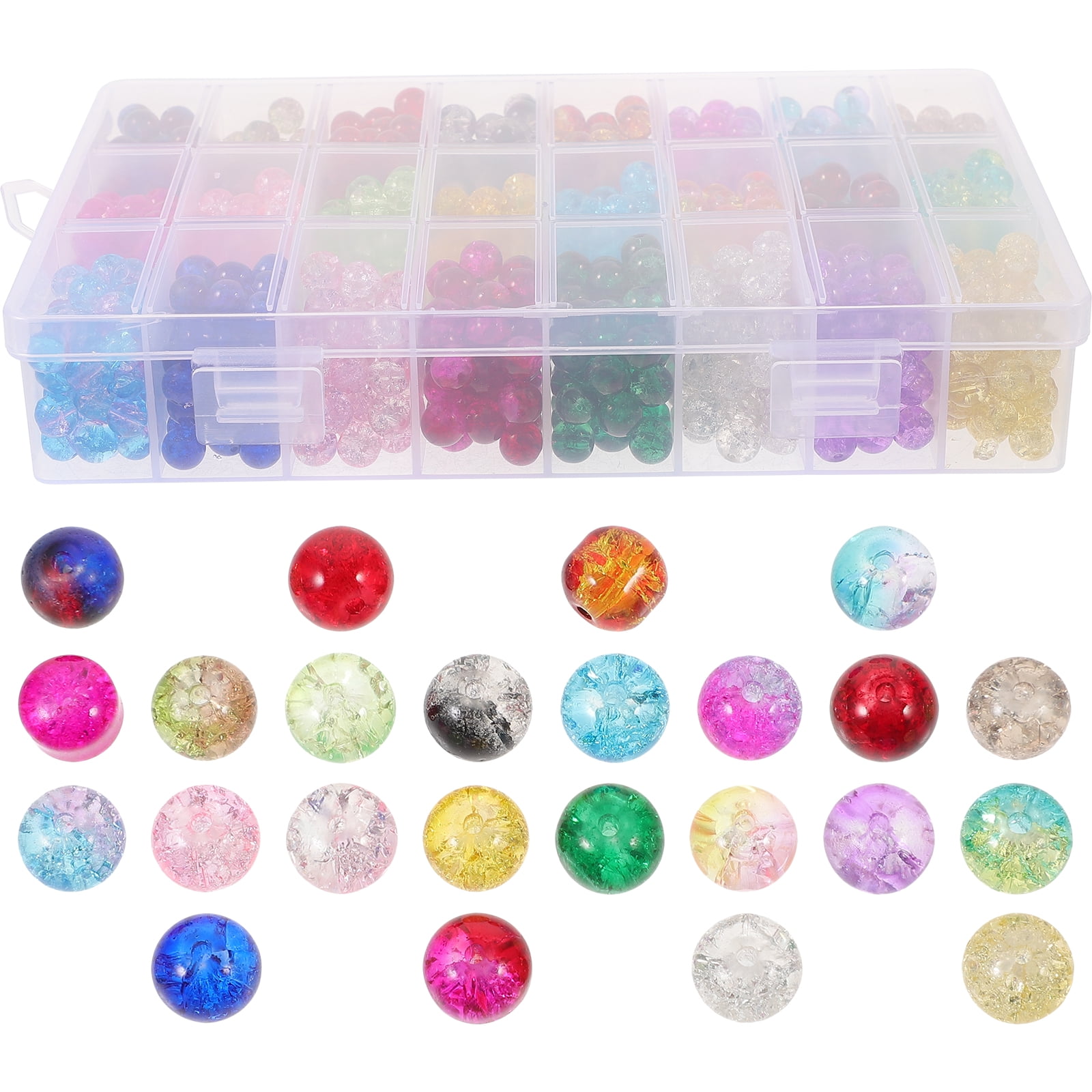 MLINS 1 Box of Glass DIY Beads Spacer Beads for Jewelry Small Glass Beads Glass Spacer Beads Jewelry Beads
