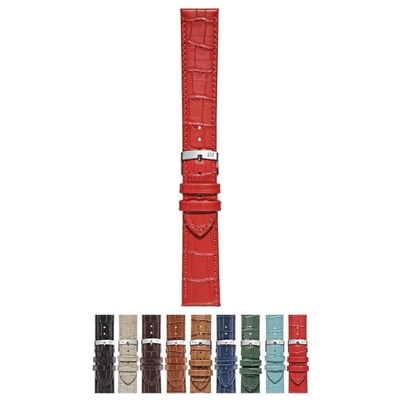 Morellato Juke Watch Strap - Bright Red - 18mm - Chrome-plated Stainless Steel Buckle - PERFORMANCE Collection