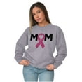 thumbnail image 5 of Breast Cancer Awareness Mom Fighter Women Crewneck Sweatshirt Brisco Brands M, 5 of 6