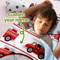 thumbnail image 2 of AOLOA Personalized Toddler Nap Mat - Custom Name Slumber Bag with Fire Truck Design, Soft and Cozy Sleeping Bag for Kids, Perfect for Daycare, Preschool, and Rescue-Themed Naptime Adventures, 2 of 8