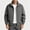 Gray, variant on Men's Stand Collar Zip Jacket, Water Repellent Lightweight Windbreaker with Elastic Cuffs, Plus Size M-5XL for Spring Fall Casual Wear