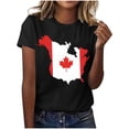 thumbnail image 1 of Tops de Cuello Redondo para las Mujeres Nuevo Suéter de Manga Corta, Camiseta de Poliéster Impresa Casual, 1 of 3