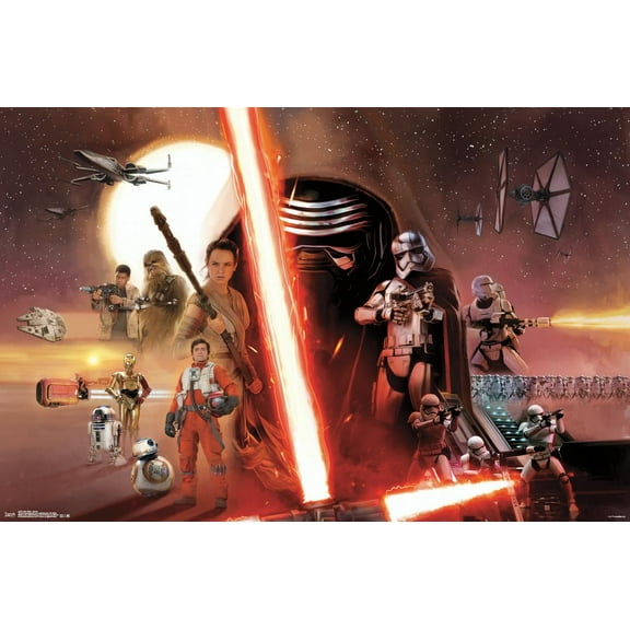 Star Wars: The Force Awakens - Group Wall Poster, 22.375" x 34"