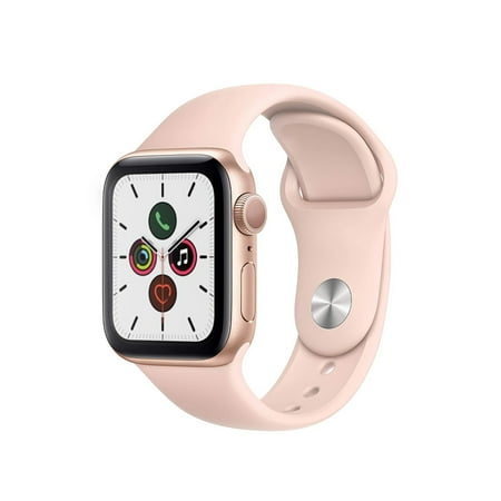Restored Apple Watch Series SE 40MM Rose Gold Aluminum Case GPS + Cellular Pink Sand Sport Band (Refurbished)