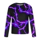 thumbnail image 4 of Blusas y camisas de manga larga con cuello redondo para hombre Camisa con estampado de luces Cuello redondo Manga larga Jersey Camiseta estampada Blusa para hombre Blusa, 4 of 5