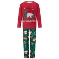 thumbnail image 2 of SUNSIOM Ensemble de Pyjama de Noël Assorti pour la Famille Imprimé Arbre Manches Longues Col Rond Hauts/pantalons, 2 of 10
