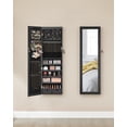 thumbnail image 4 of SONGMICS Espejo Joyero LED, 120 cm de Alto con Cerradura, Armario Joyero de Pared o Montado en la Puerta, 10 x 37 x 120 cm, Negro, 4 of 5