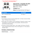 thumbnail image 2 of Brake Pad Set - Compatible with 2009 - 2012 Nissan Sentra SE-R Spec V 2010 2011, 2 of 2