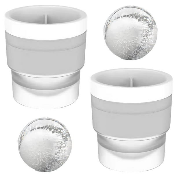 Ice Ball Molds, Round Ice Spheres. Stackable Slow Melting Round Ice Cube Maker for Whiskey