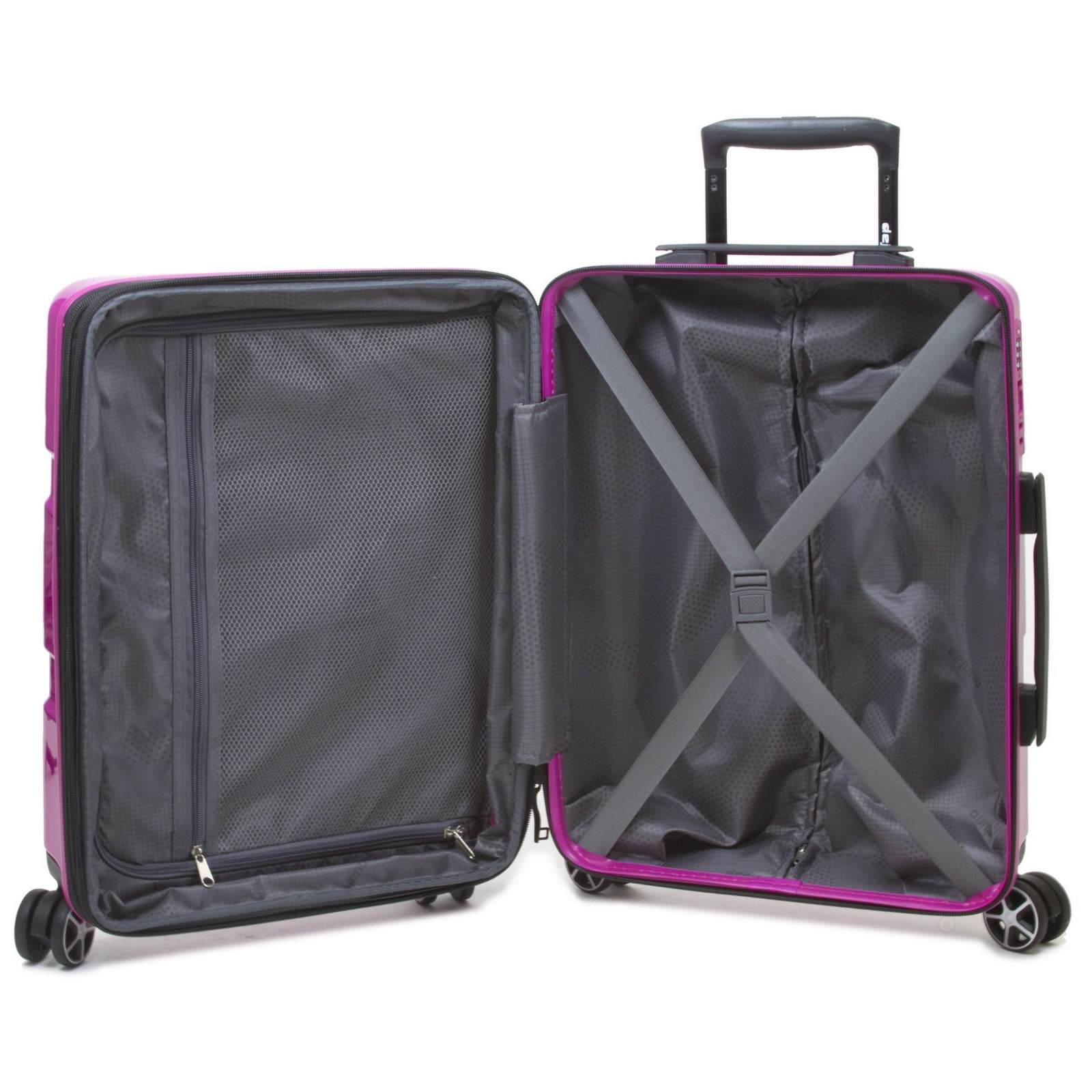 Dejuno Lumos Hardside 3-Piece Expandable Spinner Luggage Set - Orange