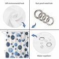 thumbnail image 4 of Blue Polka Dots Shower Curtain, Waterproof Shower Curtains for Bathroom, Modern Abstract Art Washable Fabric Bathtub Curtain Set Bath Decor with 12 Hooks Extra Long 72"x96", 4 of 8