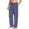 thumbnail image 6 of Naloa Lavender Flowers Pajama Pants Men, PJ Bottoms, Sleep & Lounge Pants-X-Large, 6 of 6