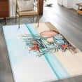 thumbnail image 3 of 3'x5' Area Rugs, Coastal Beach Indoor Outdoor Area Rug for Living Room Bedroom, Summer Ocean Starfish Coral Shells Washable Bathroom Rugs Kitchen Floor Carpet Mats Home Decor Aesthetic, 3 of 8