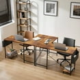 thumbnail image 2 of TINKLE WELL 50-inch L-Shaped Computer Desks, Corner Gaming Table with Wooden Desktop, Reversible Design, CPU Stand and Side Bag for Home Office, Study, Vintage Brown, 2 of 7