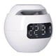 thumbnail image 2 of Altavoz multifuncional Bluetooth 5.0 con despertador, altavoz inalámbrico portátil con forma de bola recargable con reloj para dormitorio y oficina, color blanco G90S, 2 of 8