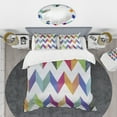 thumbnail image 2 of Designart 'Geometrical Retro Design III' Ensemble de Housse de Couette Mi-Siècle, 2 of 4