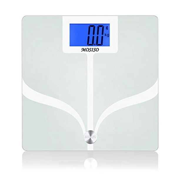 Mosiso Bluetooth Body Fat Digital Scale With Free App For Iphone And Android Smart Phones Measures 8 Parameters 4 3 Backlit Lcd Display Body