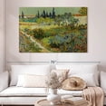 thumbnail image 2 of Elephant Stock Garden At Arles Wall Art - Horizontal Canvas Wall Art - Living Room Wall Decor - Nature Canvas - Green And Red Decor By Vincent Van Gogh - 51" x 34", 2 of 8