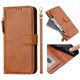 thumbnail image 3 of Funda para Motorola MOTO E22S 4G con cremallera tipo cartera, tarjetero, marco de fotos, soporte y cordón, de piel sintética. marrón, 3 of 5