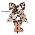 thumbnail image 3 of leopard print silk satin ankle wrap big bow stiletto heels for women sexy elegant open round toe high heels, wedding prom bachelorette cocktail party evening dress, 3 of 7