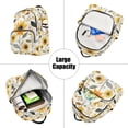 thumbnail image 5 of FORMRS Mini Backpack Purse for Women Travel Daypack Casual Shoulder Bag, White Watercolor Sunflowers, 5 of 7