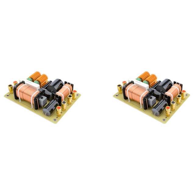 2X 2 Way Audio Crossover Tweeter Bass Speaker Crossover Professional Frequency Divider Stage Filter for 15 Inch Speaker