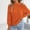Orange, variant on Women's Cold Shoulder Sweater Cable Knit Mock Neck Hollow Out Long Sleeve Shirts Relaxed Fit Casual Pullover Tops Orange M