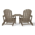 thumbnail image 6 of WestinTrends Azura Outdoor HDPE Adirondack Chairs With Connecting Table Tray (Set of 2), Weathered Wood, 6 of 13
