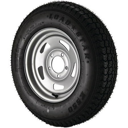 Loadstar Bias Tire and Wheel (Rim) Assembly ST205/75D-15 5 Hole C Ply