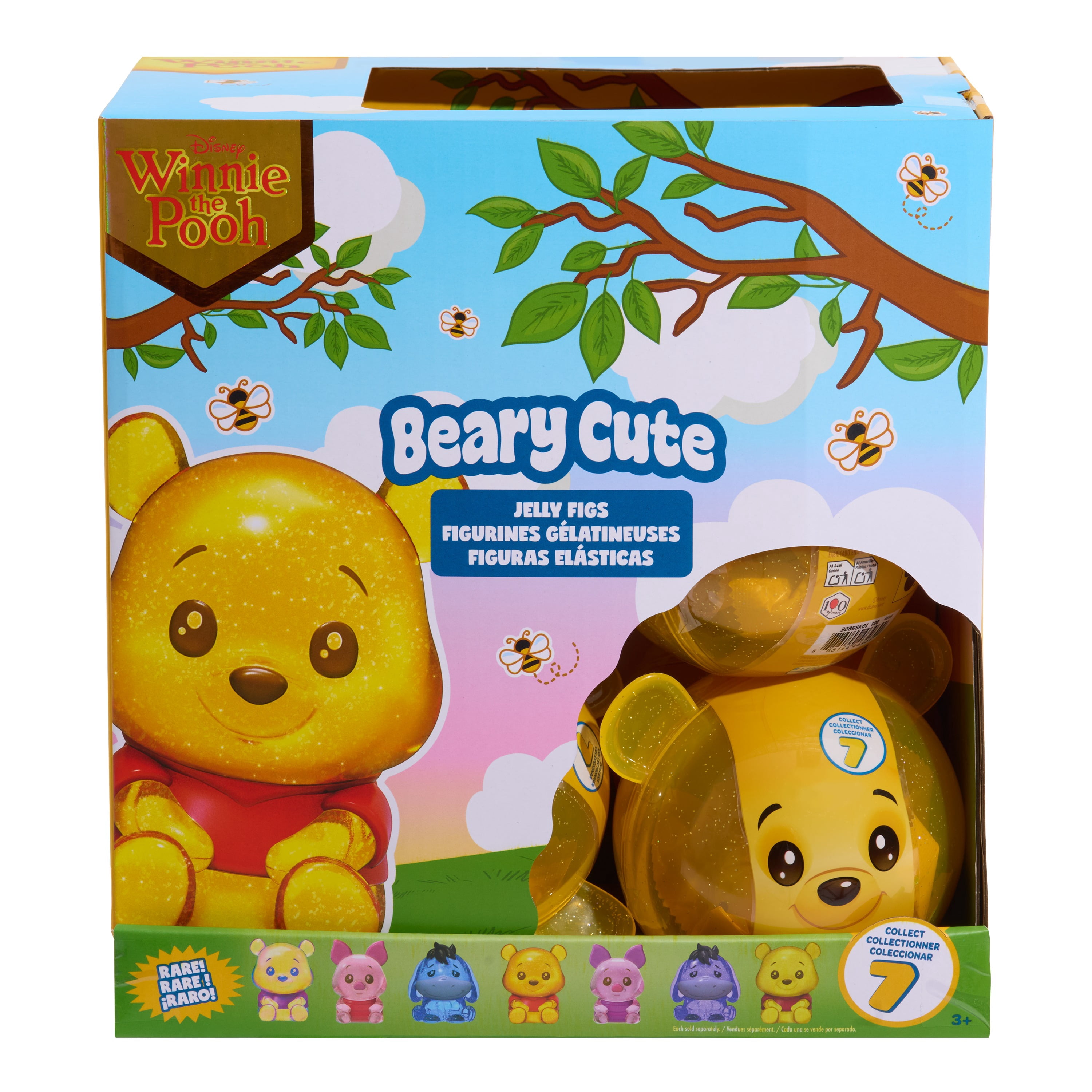 Disney Winnie the Pooh Bear-y Cute Jelly Figures, 7 to Collect, 2-inch Figurines, Ages 3+