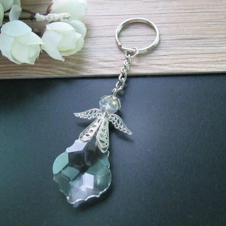 12 PCS Angel Key Chains Crystal Party Favor Baptism, First Communion, Confirmation, Party Pack JK318S