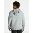 thumbnail image 3 of No Boundaries Brushed Hooded Sweater with Long Sleeves, Midweight, Men's & Big Men's XS-3XL, 3 of 5