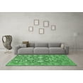 thumbnail image 3 of Ahgly Company Indoor Round Persian Emerald Green Bohemian Area Rugs, 4' Round, 3 of 4