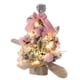 thumbnail image 4 of Árbol de Navidad artificial, decoraciones navideñas con luces LED, escritorio de Navidad. rosa 30cm, 4 of 9