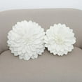 thumbnail image 3 of Fennco Styles 3D Petals Flower Filled Decorative Throw Pillow 13" Round - Ivory Floral Felt Accent Pillow for Couch, Bedroom, Living Room, Office, Holiday Décor, and Housewarming, Birthday Gift, 3 of 4