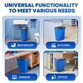 thumbnail image 4 of WBTER 10 Gallon Trash Can Blue Recycle Bin for Kitchen Bathroom Office Garbage Can Fits Under Desk Cabinet Sink, High Plastic Waste Basket 19.9" H x 15.7" W x 11.3" D, 4 of 9
