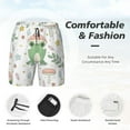 thumbnail image 3 of Fotbe Frog and Mushrooms Traje de Baño para Hombre – Shorts de Natación de Secado Rápido con Forro y Bolsillos-Large, 3 of 6