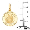 thumbnail image 2 of 14k Yellow Gold Our Guardian Angel Round Medallion with 0.8-mm Yellow Gold Square Wheat Chain, 2 of 3