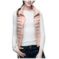 thumbnail image 3 of LIBRCLO Womens Puffer Vest Sleeveless Quilted Jacket Slim Fit Short Warm Down Alternative Coat, 3 of 6