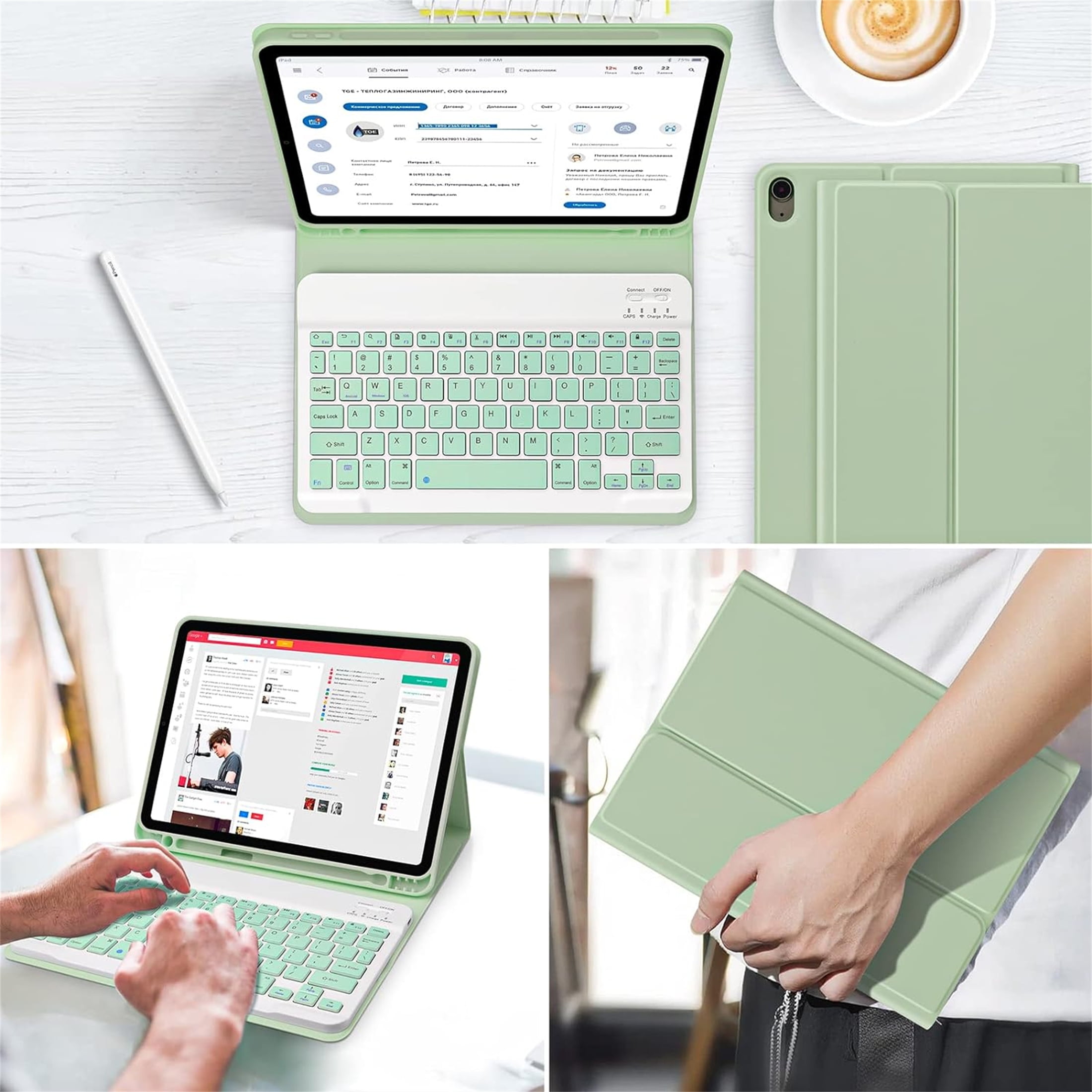 iPad Air 4、Apple pencil 2、smart keyboard Amazon.com: LAMA Wireless Keyboard Case with Mouse for iPad Air