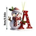 thumbnail image 1 of Adornos Navideños con Letras 2025, Colgante de Ciervo Navideño, Decoración de Madera para Mesa, Adornos Personalizados, 1 of 6