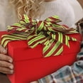 thumbnail image 2 of FOCUSNORM Christmas Tree Ribbons Contrast Color Stripe Pattern Wide Christmas Mesh Ribbons for Tree and Wrapping Presents, 2 of 6