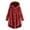 Red, variant on Nnhblu Brown Women Coat Fleece Jackets for Women Fashion Hooded Hoodies Button Down Warmth Christmas Gift Outerwear