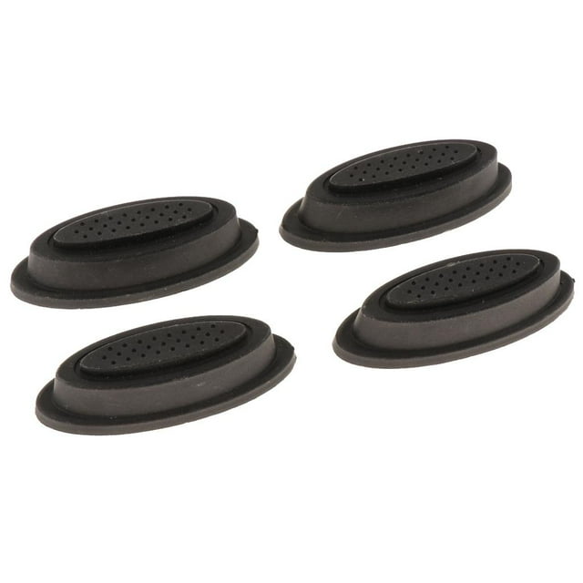 Paquete de 4 almohadillas de plástico para pies de repuesto para pies de equipaje / maleta / camping, tipo S Hugo Reemplazo de la almohadilla para pies de equipaje
