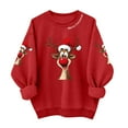 thumbnail image 3 of Frostluinai Womens Ugly Christmas Sweatshirts Xmas Tree Graphic Pullover Tops Overszied Long Sleeve Crewneck Fall Sweatshirts, 3 of 5