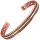 thumbnail image 1 of Pulsera magnética de cobre. AlignPulse 1Pza 15-18cm 8mm 100% Cobre Texturizado Color Cobre Dorado y Plata., 1 of 2