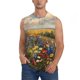 thumbnail image 1 of Balery Vibrant Wildflower Meadow Camisetas sin mangas para hombre, absorbe la humedad y protege contra el mal olor.-XX-Large, 1 of 7